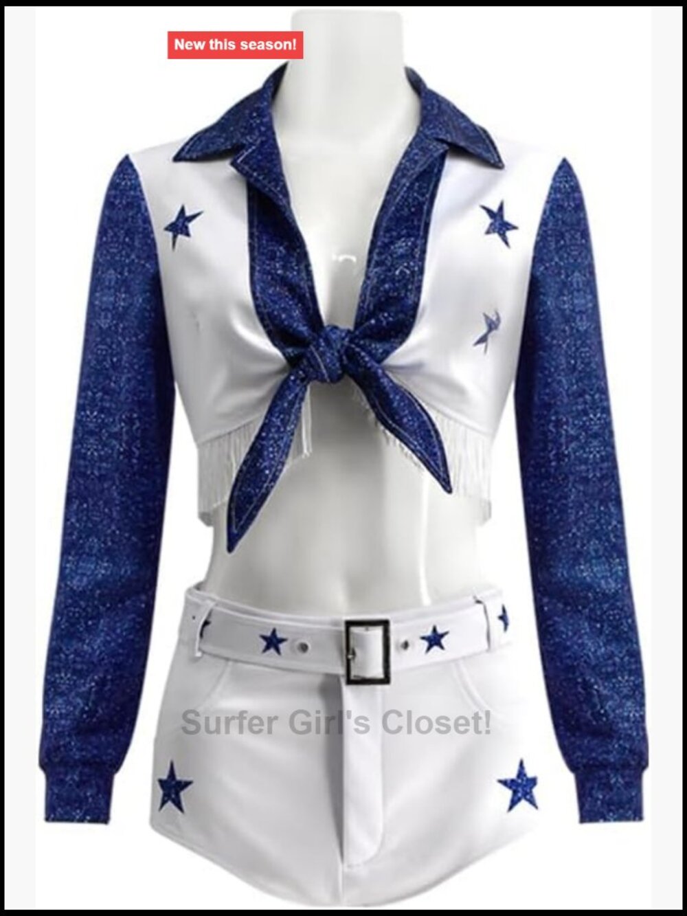 Cowboy Cheerleader Costume for Women Halloween Stage Performance Outfit